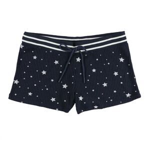 P.J. Salvage Womens Thermal Knit Stars Pajama Shorts, Blue, NWT